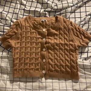 Brown Sweater Top